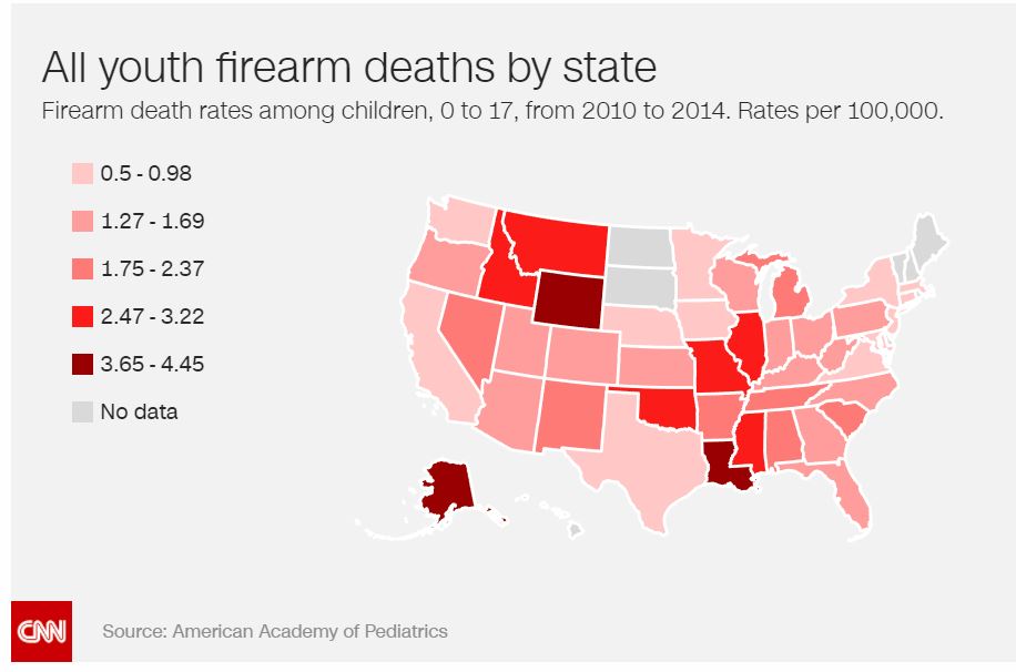 Youth Firearm Deaths by State